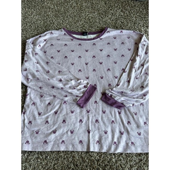 Disney XXL Pajama Set Purple Mickey Mouse Sleepwear Loungewear - Picture 2 of 5